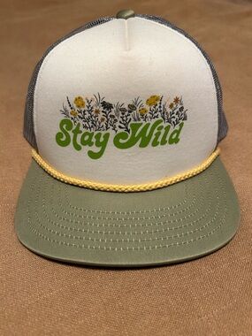 Stay Wild Olive & White Hat